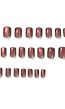 Korte Fuchsia Glitter Nepnagels