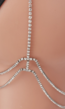 Zilveren Strass Body Chain met Cutout