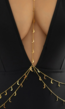 Gouden Layered Bodychain met Halve Maantjes