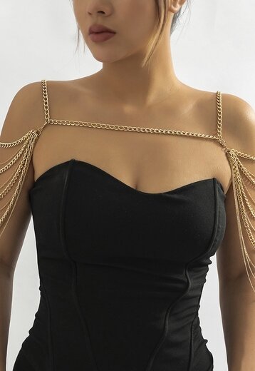 Gouden Grove Schouder Ketting