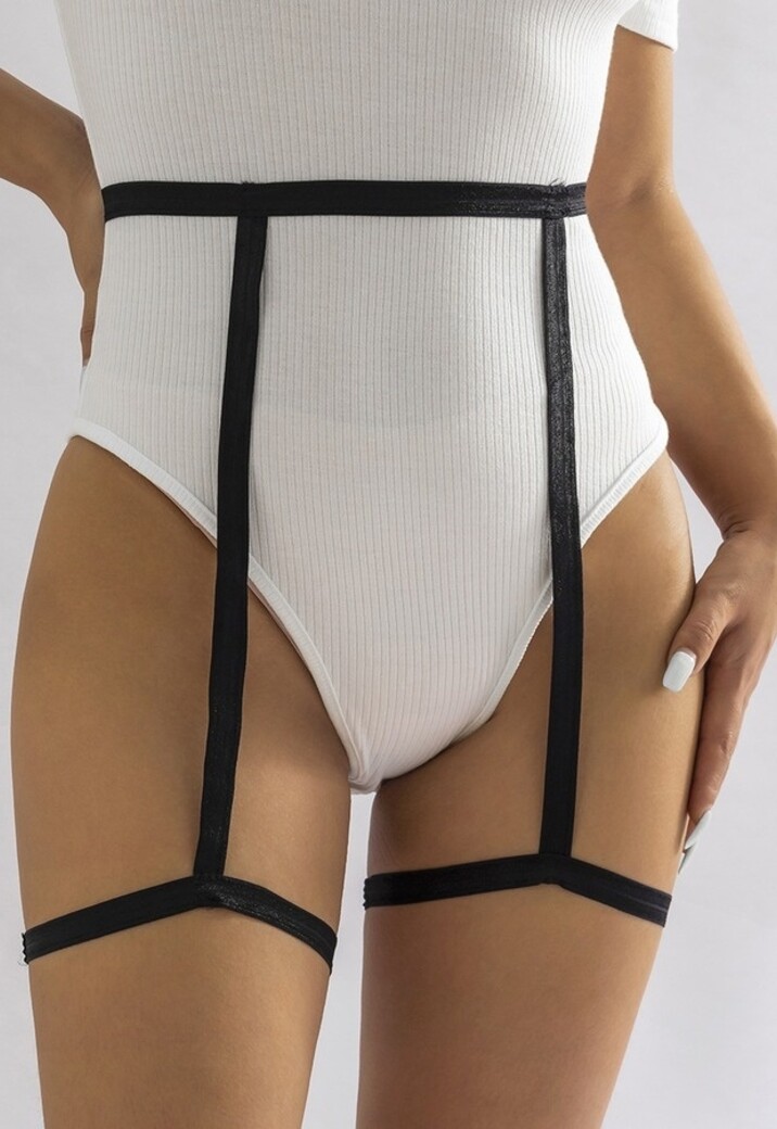 Zwarte Stretch Jarretels