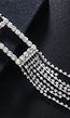 Zilveren Strass Bodychain met Waterval Detail
