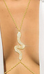 Gouden Snake Bodychain met Strass