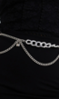 Zilveren Heup Bodychain met Schakelketting
