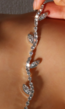 Zilveren Leaf BH Band met Strass