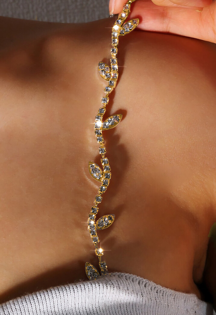 Gouden Leaf BH Band met Strass