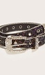 Zilveren Glamour Riem met Strass Gesp en Zwarte Glitters