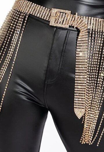 Gouden Waterval Strass Bodychain