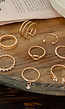 8 Piece Gouden Ringen Set
