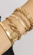 5 Piece Gouden Armbanden Set met Schakels
