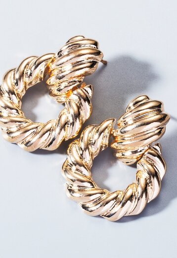 Gouden Twist Oorbellen