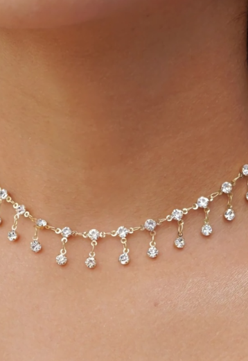 OP=OP.14.AV Zilveren Sparkle Ketting