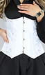 Witte Halter Underbust Korset met Ornamenten Print