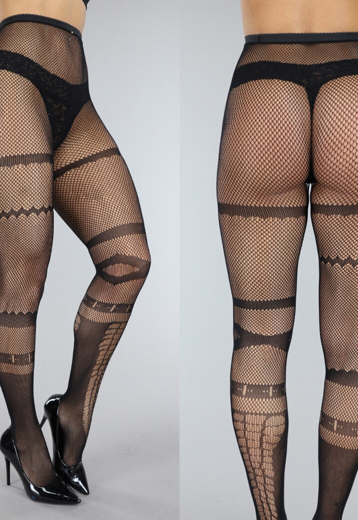 Zwarte Patronen Panty