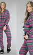 Gestreepte Kerst Onesie met Oldskool Kleuren