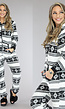 Zwart/Wit Snowflakes Onesie met Strepen