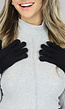 Zwarte Fluffy Warme Handschoenen Set