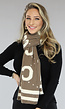 Taupe/Beige Sjaal met CC Print