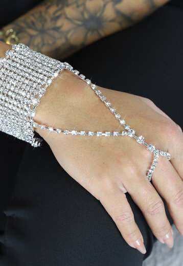 TERUG Glamorous Strass Handsieraad