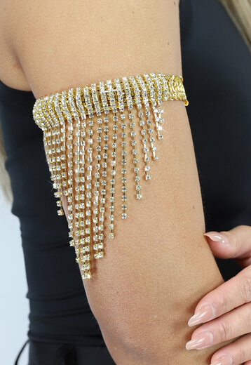 Gouden Waterval Strass Armsieraad