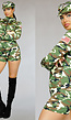 Vrouwelijk Army Leger Playsuit Kostuum