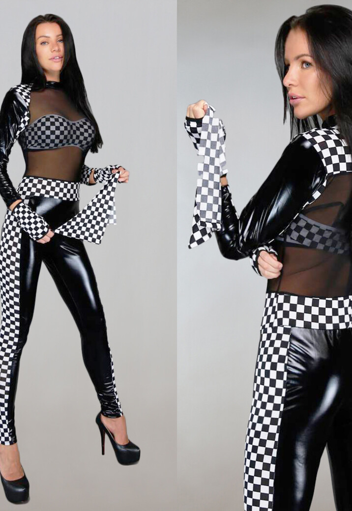 Mesh Racer Pitspoes Kostuum