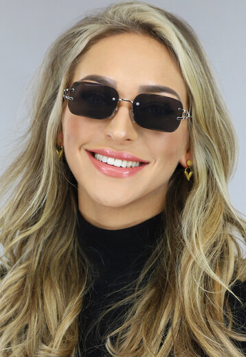 Zwarte Diamond Cut Zonnebril