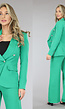 Groene Getailleerde Blazer met Gouden Buttons