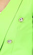 Lime Groene Getailleerde Blazer met Gouden Buttons