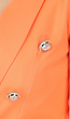 Oranje Getailleerde Blazer met Gouden Buttons
