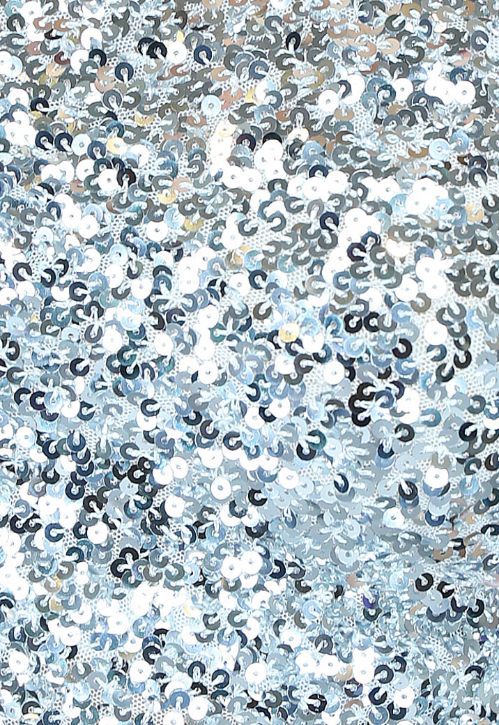 Zilveren Strapless Crop Top met Pailletten