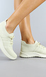 Beige Slip On Sneakers met Sock Model