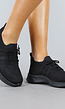 Zwarte Slip On Sneakers met Sock Model