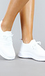 Witte Slip On Sneakers met Sock Model