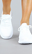 Witte Slip On Sneakers met Sock Model