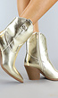 Gouden Korte Metallic Cowboy Laarsjes