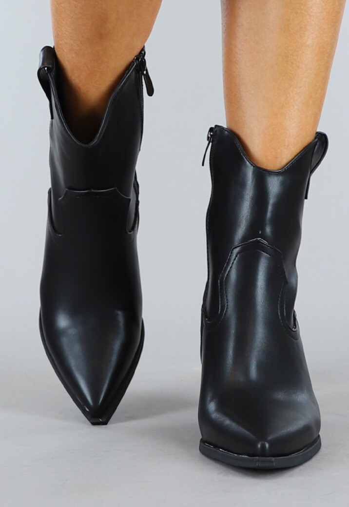 Zwarte Korte Cowboy Laarsjes