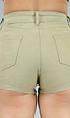 Khaki Denim Short met Cargo Zakken