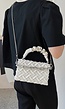 Gevlochten Clutch Tas met Geplooide Band