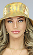 OP=OP.14.AV Gouden Metallic Bucket Hat