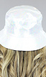 Witte Metallic Bucket Hat
