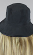 Dubbelzijdige Zwarte Bucket Hat met Print