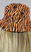 Oranje Zebra Bucket Hat