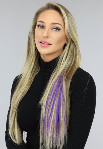 Clip in Haarextension Paars