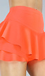 Geplooide Neon Oranje Skort