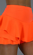 Geplooide Neon Oranje Skort