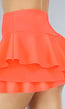 Geplooide Neon Oranje Skort