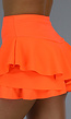 Geplooide Neon Oranje Skort