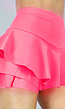 Geplooide Neon Roze Skort