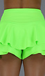 Geplooide Neon Groene Skort